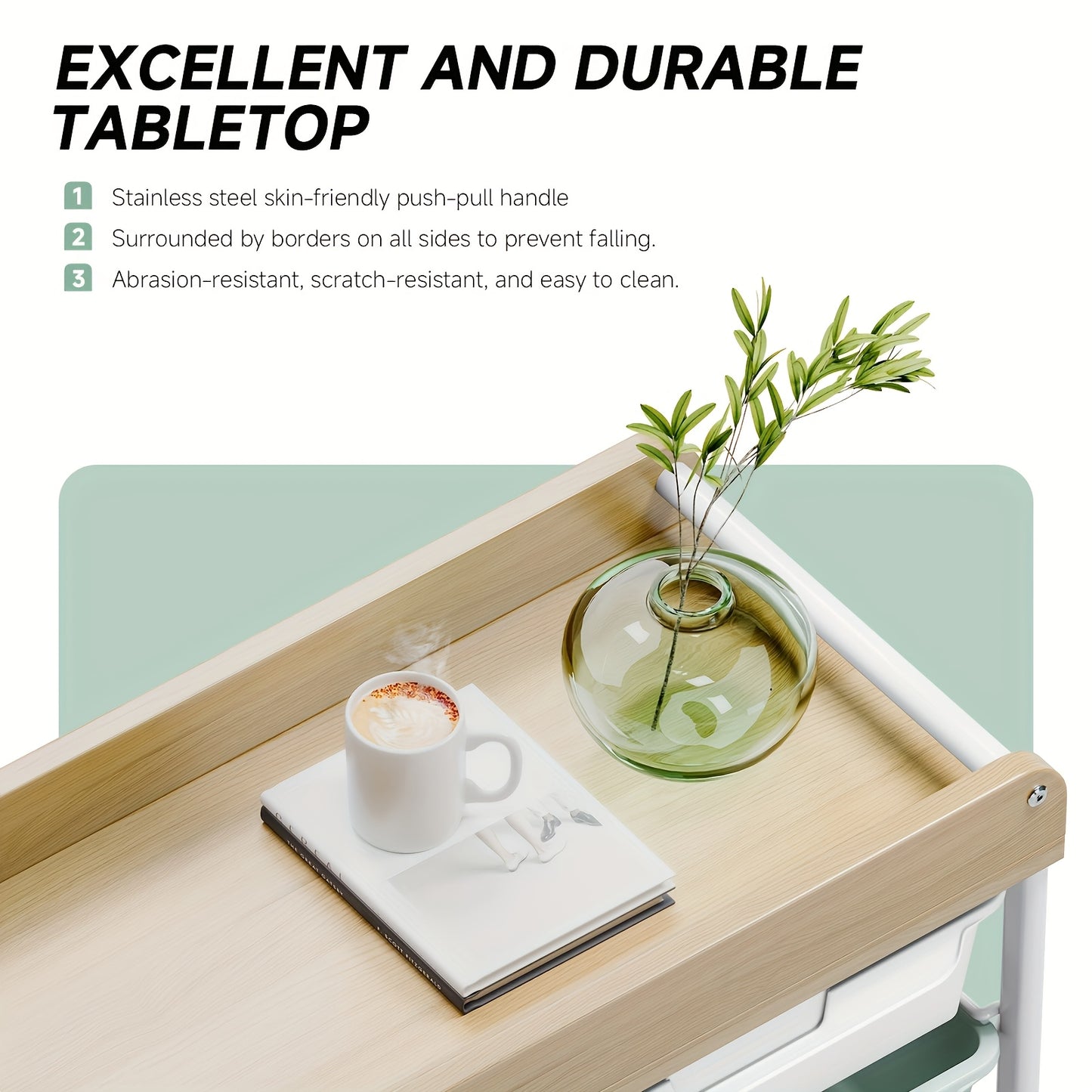 Versatile TOOLF 10-Tier Rolling Storage Cart With Drawers