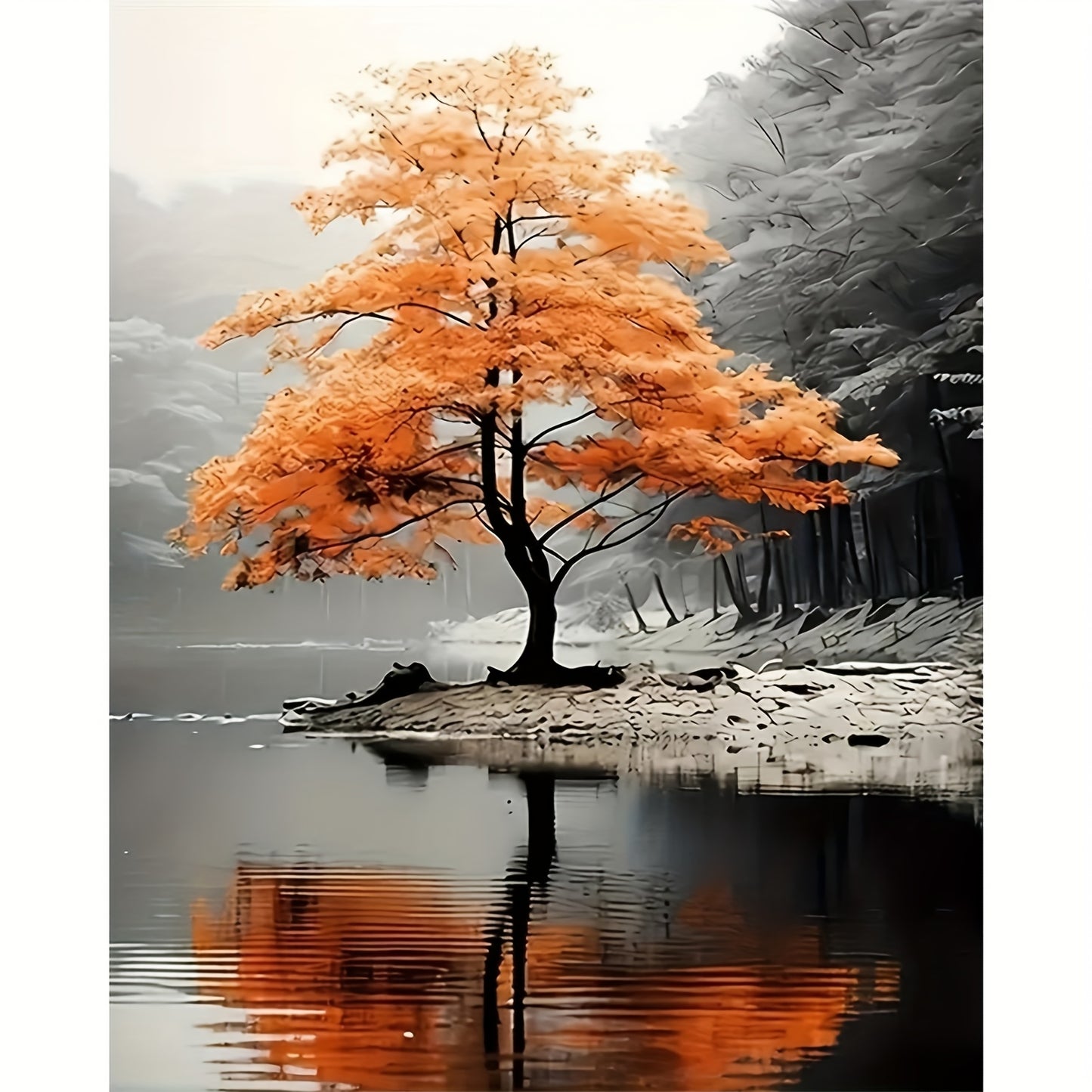 Tree Paint By Numbers Kit For Adults 16x20 Inch Acrylic Art