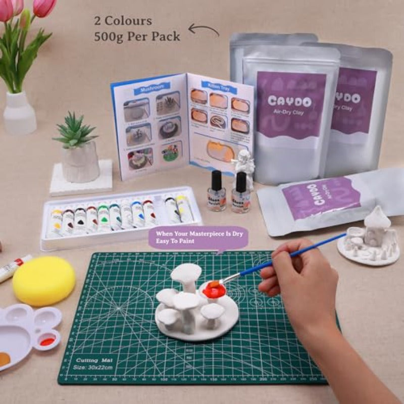 Air Dry Pottery Clay Kit for Beginners No Kiln Needed