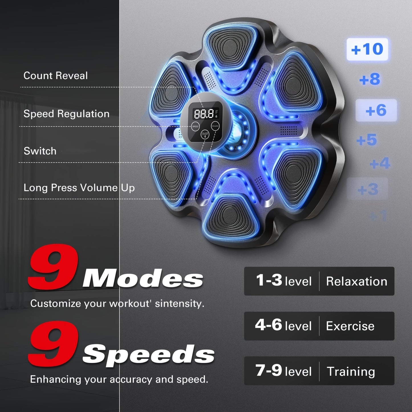Smart Electronic Boxing Trainer With LED Target And Gloves