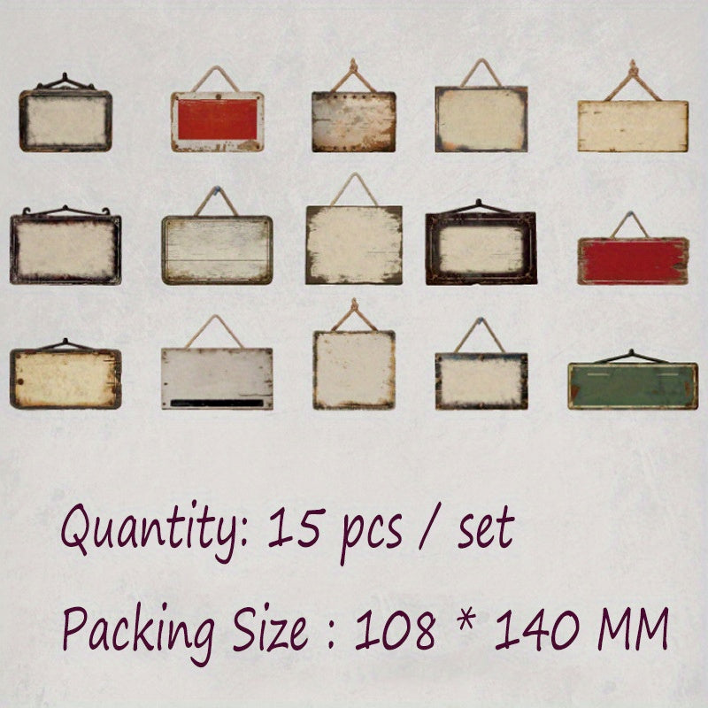 Retro Label Card Sticker Set for Scrapbooks and DIY