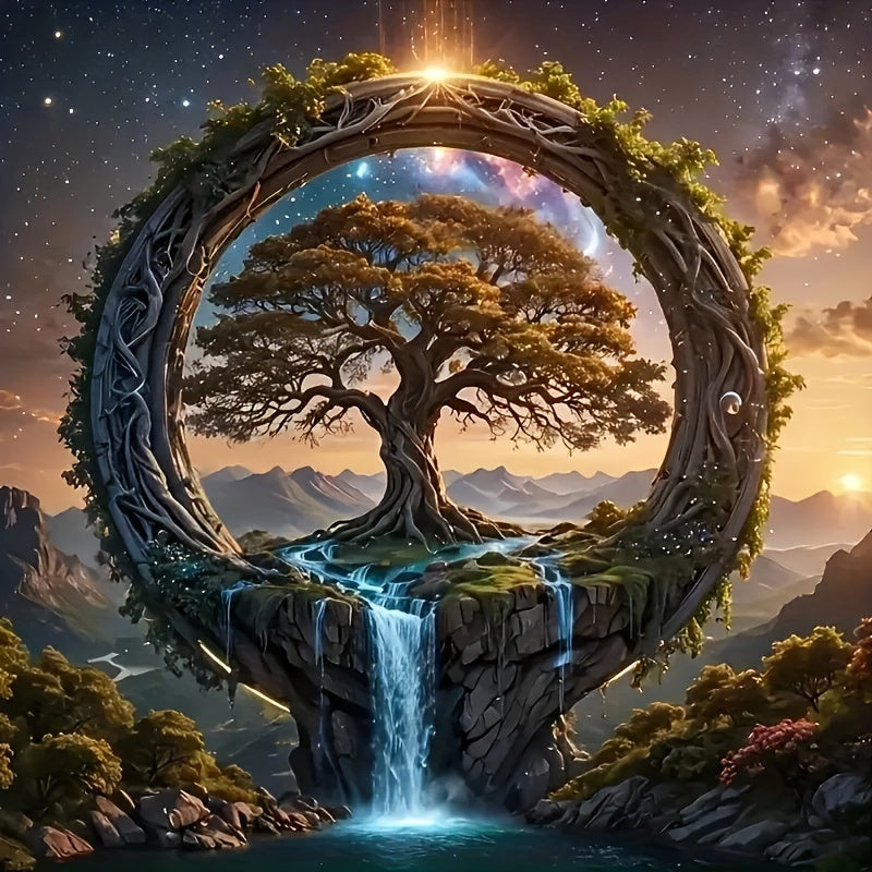 Tree of Life Frameless Diamond Painting Kit 19.69 Round 5D