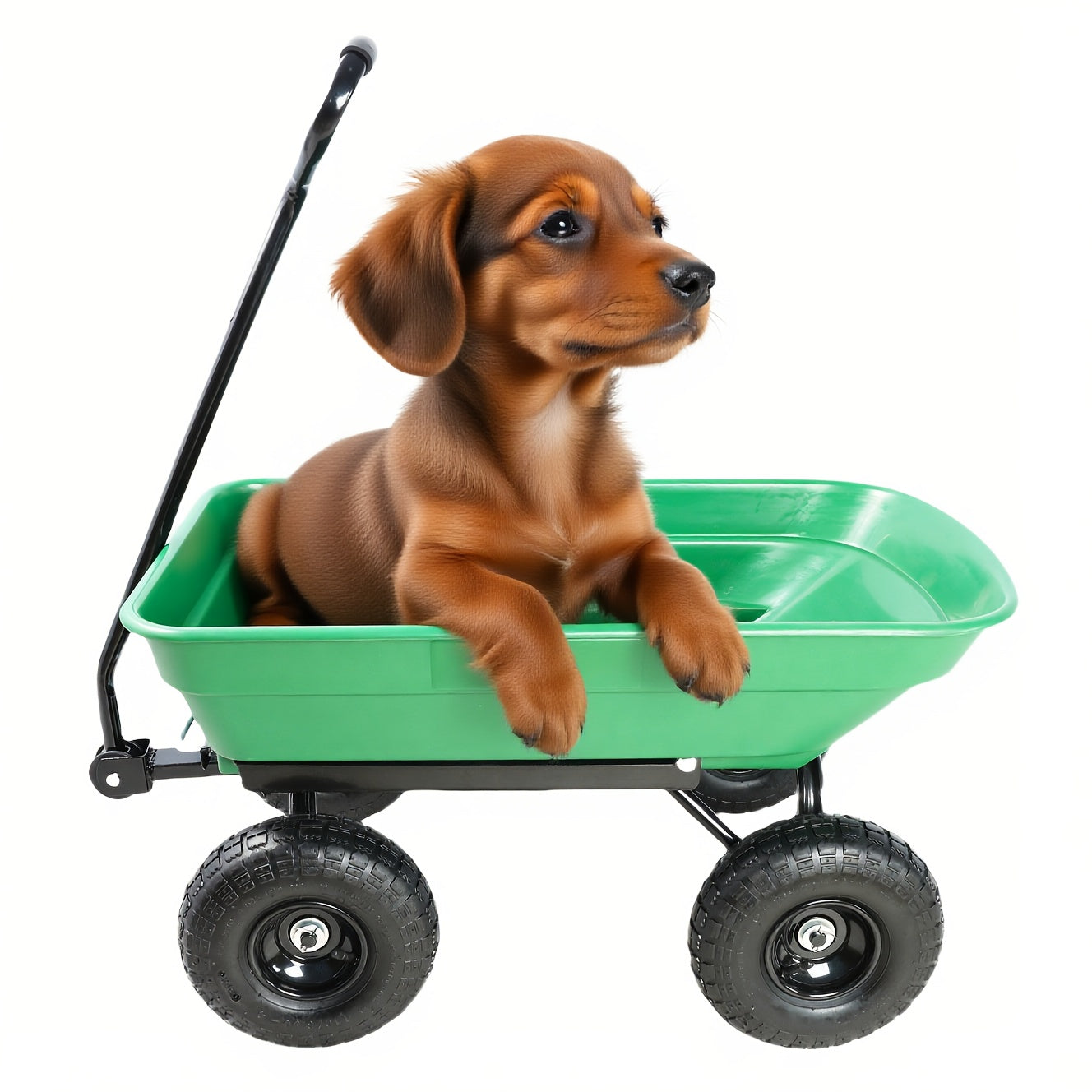 Heavy Duty Folding Wagon Cart 330 Lbs 180 Degree Swivel