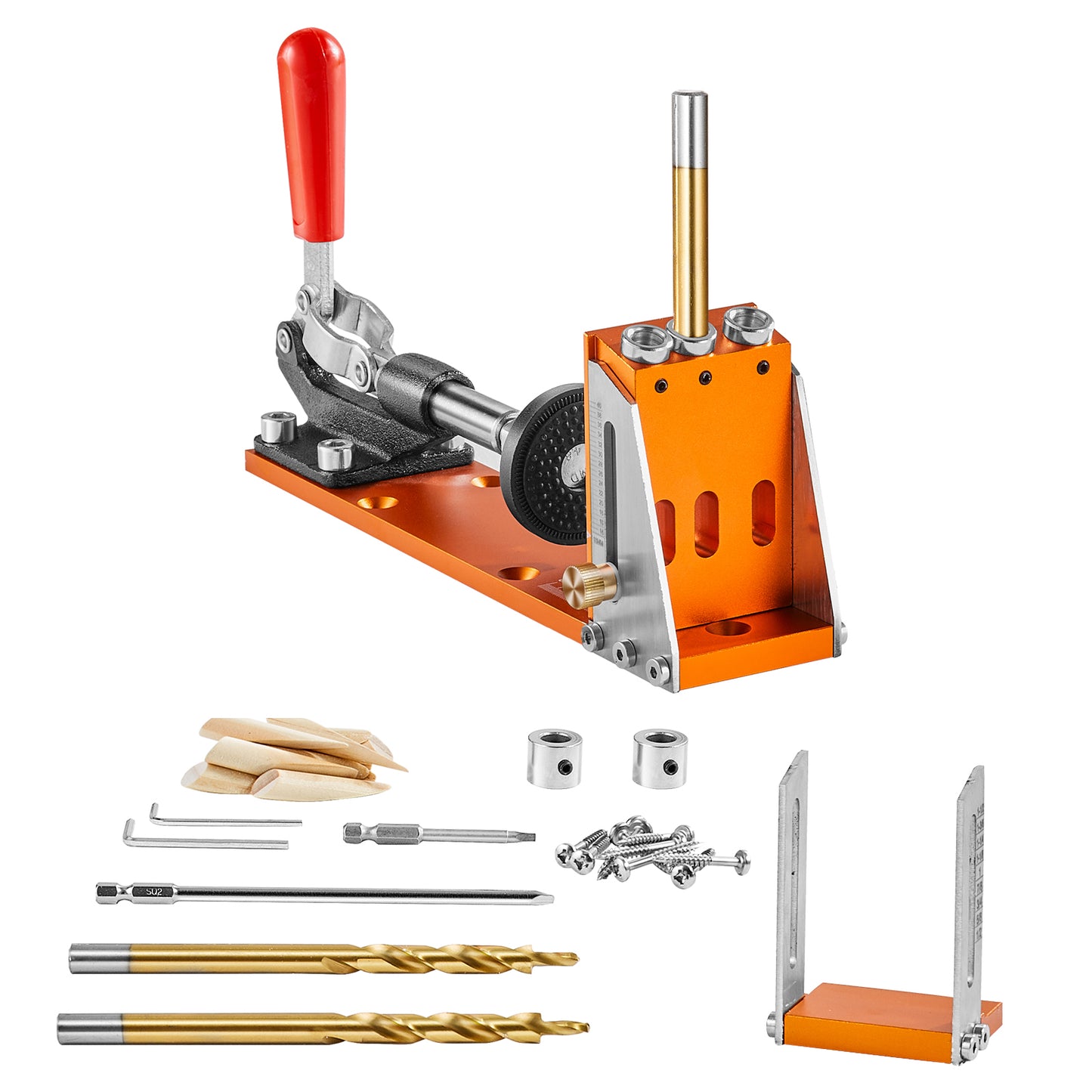 VEVOR Pocket Hole Jig Kit 30 Pcs Adjustable System For DIY
