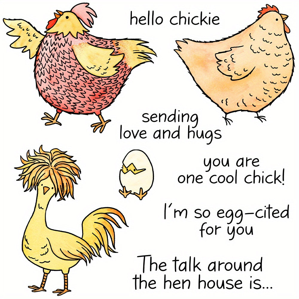 Charming Chicken Eggs Scrapbooking Kit With Stamps And Dies