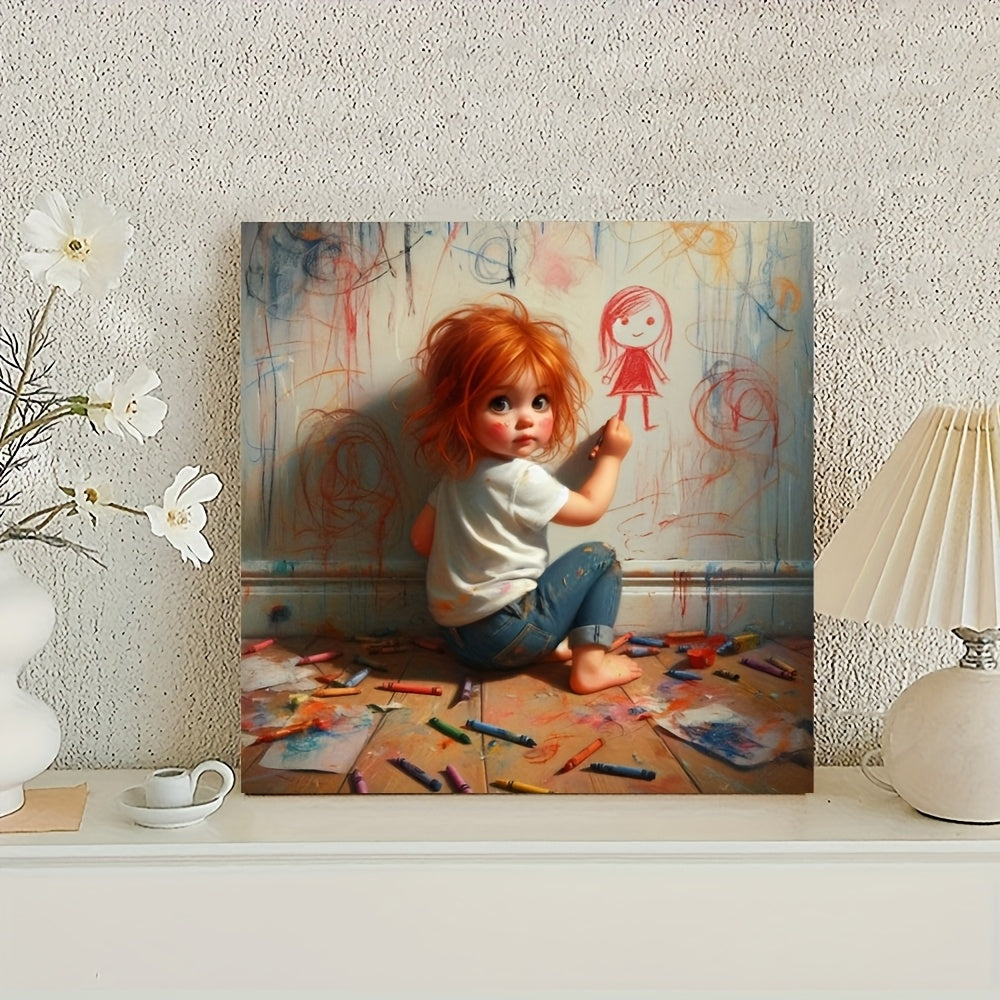 5D Diamond Painting Kit Little Girl Round Mosaic Gift