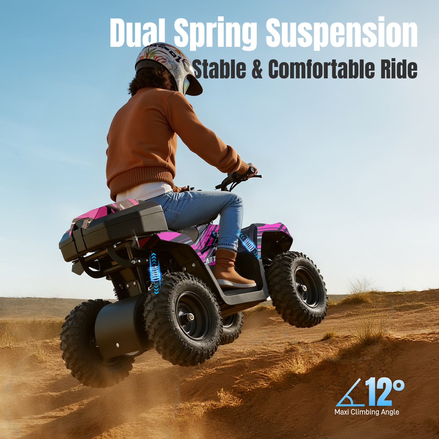 40CC 4-Stroke Kids Off-Road Quad Bike With Knobby Tires