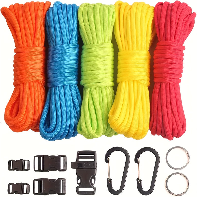 Multi Handmade Set 5 Buckle Types Nylon Rope DIY Bracelets