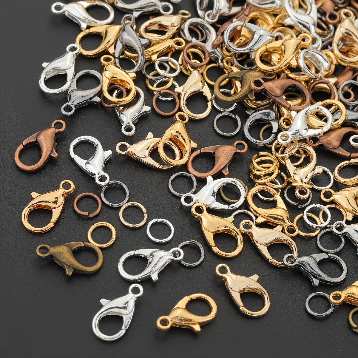 Jewelry Making Kit With 100 Lobster Clasps 400 Jump Rings