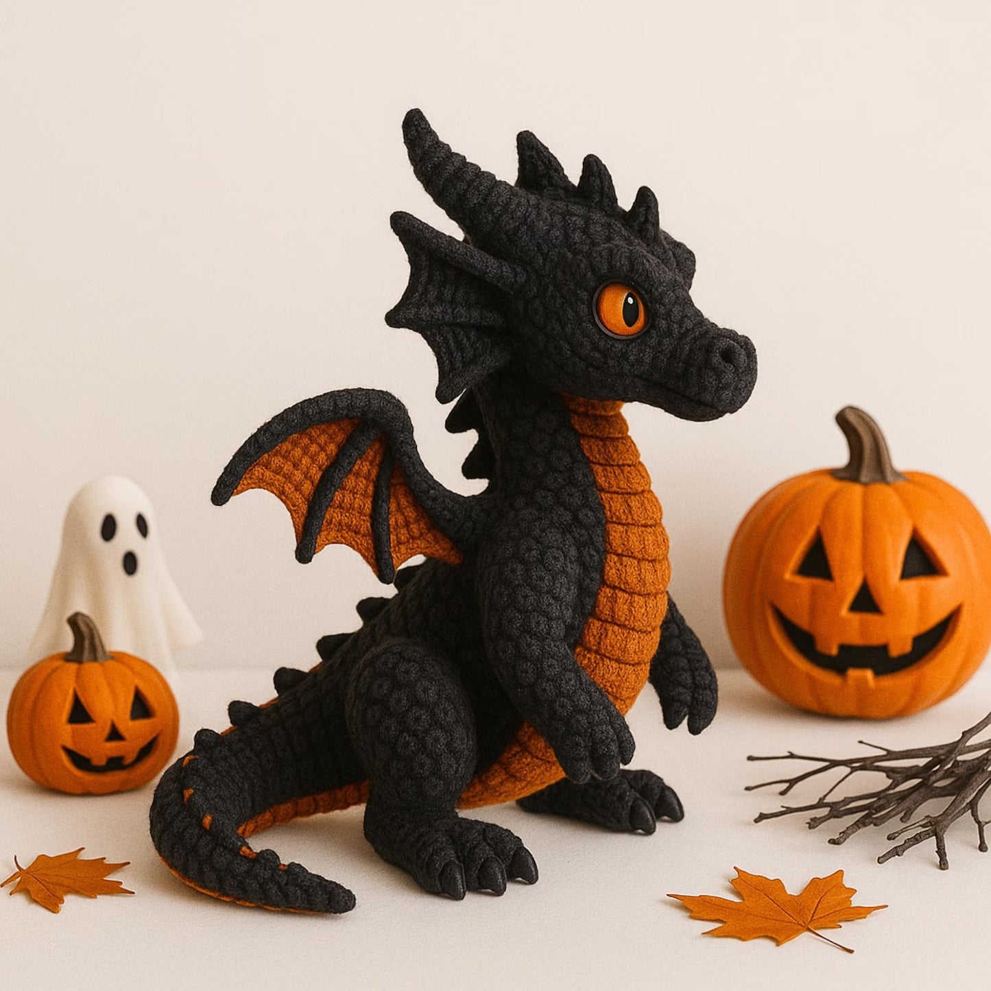Evil Magmatic Dragon Crochet Kit With Hooks And Yarn