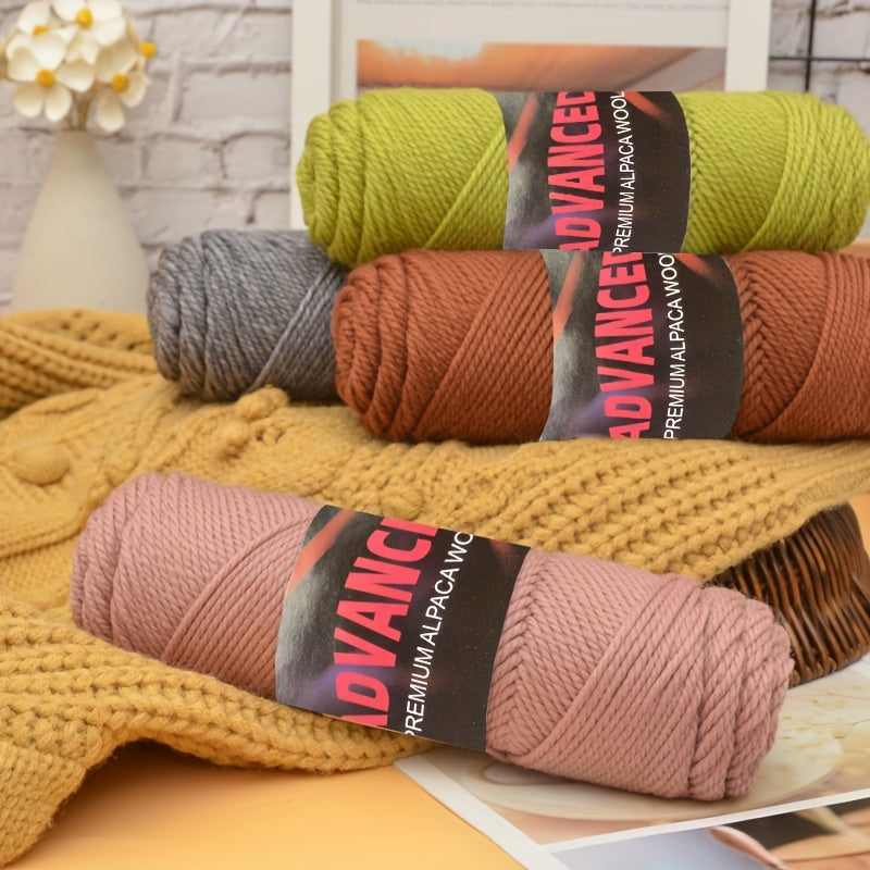 Soft Alpaca Wool Yarn 5 Balls Worsted Crochet Yarn Shawls