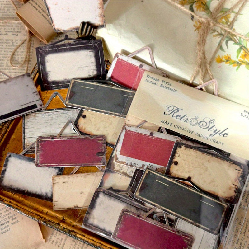 Retro Label Card Sticker Set for Scrapbooks and DIY