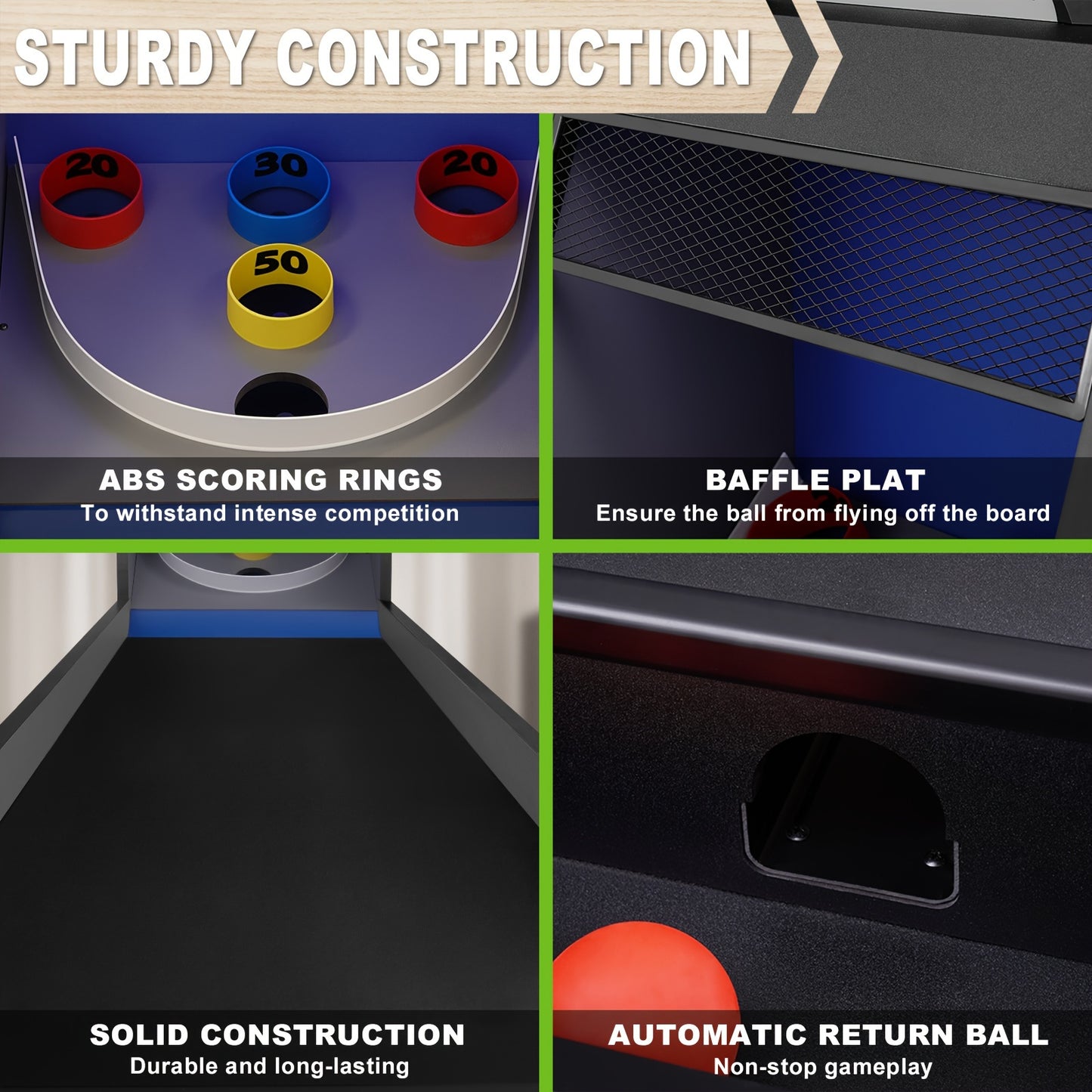 96 Inch Arcade Table Skee Ball Game For Home Game Room