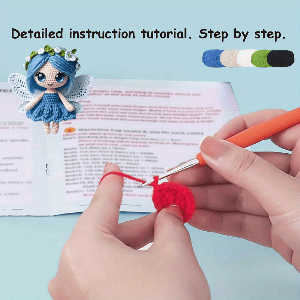 Butterfly Girl Crochet Doll Kit For Beginners Gift Set