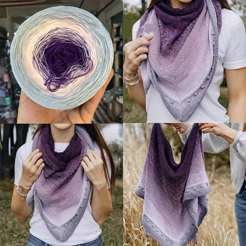 Hand Spun Gradient Cake Cotton Yarn Ombre 300g For Crochet