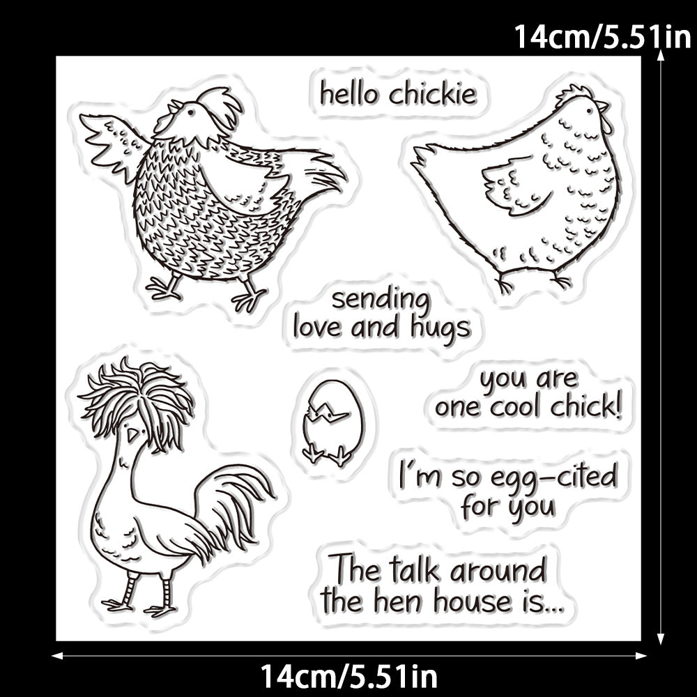 Charming Chicken Eggs Scrapbooking Kit With Stamps And Dies