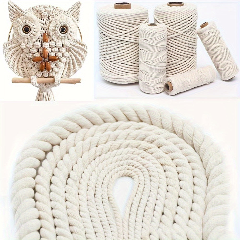 Bohemian Lace Owl Wall Ornament Set White Nylon Handwoven