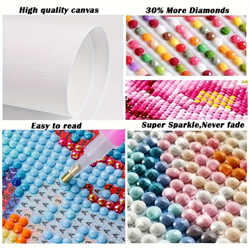 DIY 5D Round Diamond Painting Kit Majestic Bear Landscape