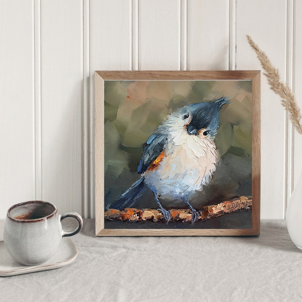 Beginner Digital Oil Painting Kit Bluebird Sparrow Canvas