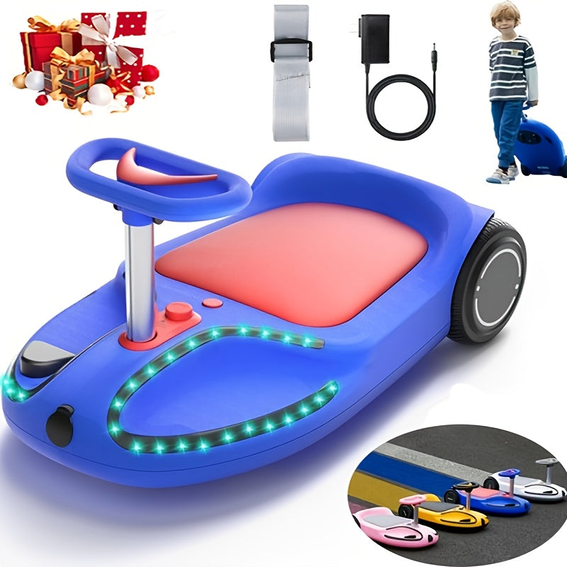 Electric Wiggle Car Ride On Toy for Kids, 4-in-1 Modes