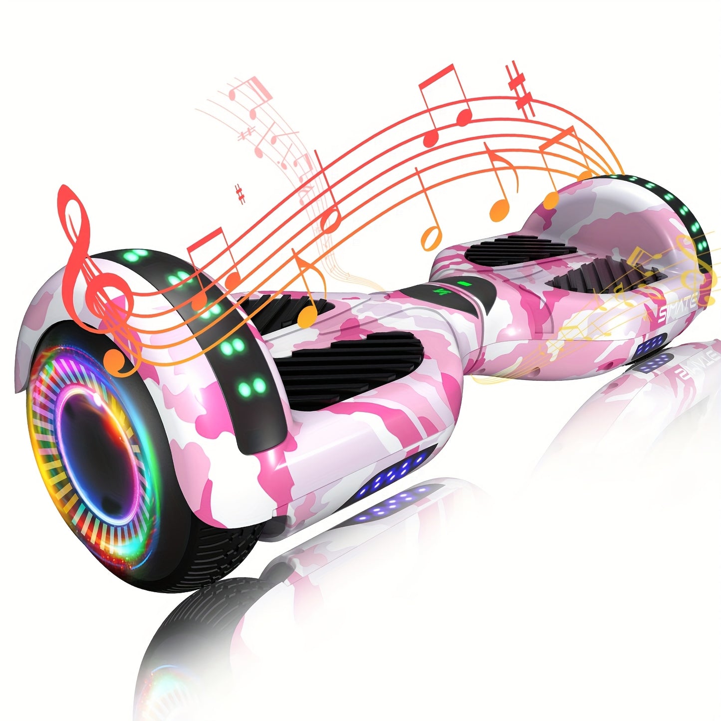 Simate 6.5 Inch Self Balancing Hoverboard Led Lights 7.5mph
