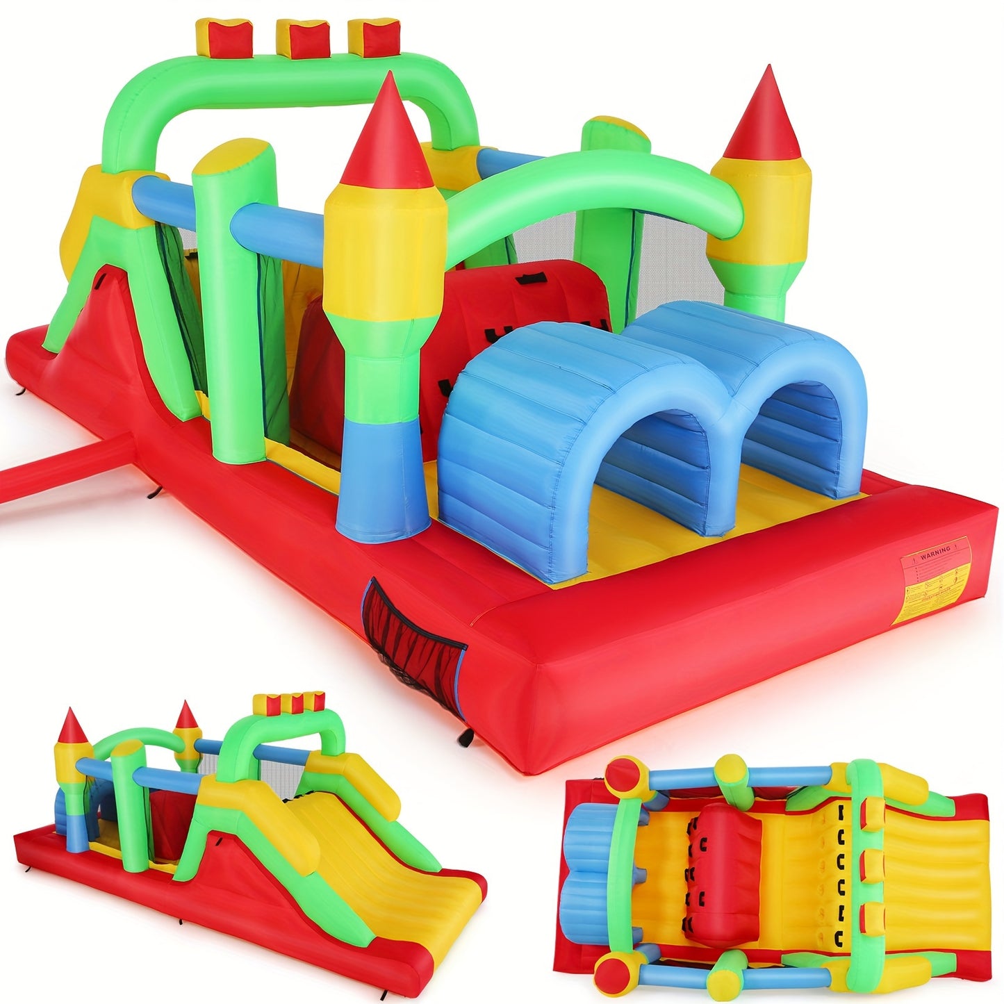 Inflatable Bounce House for Kids 3-12 with Blower and Slide
