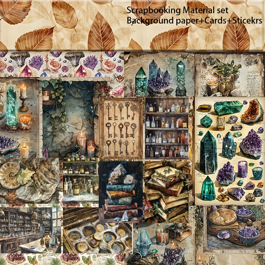 Forest Magical Herb Scrapbooking Kit With Crystal Cards