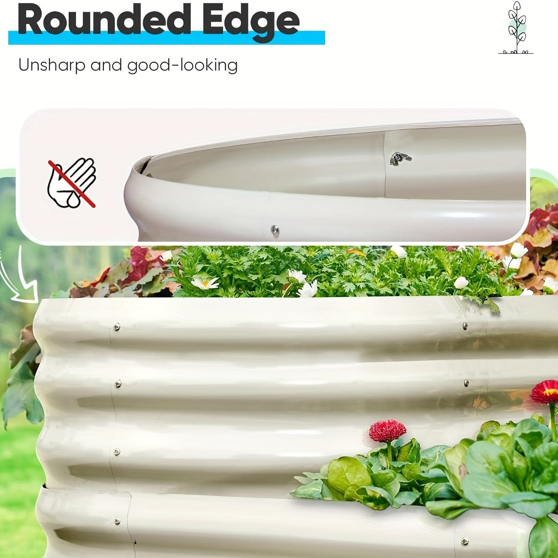 Three Tier Galvanized Steel Raised Garden Bed Kit Outdoor