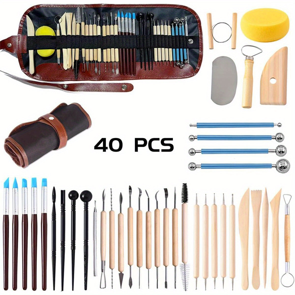 Stone Mid High Fire Clay Cone 0510 With 40 Pottery Tools