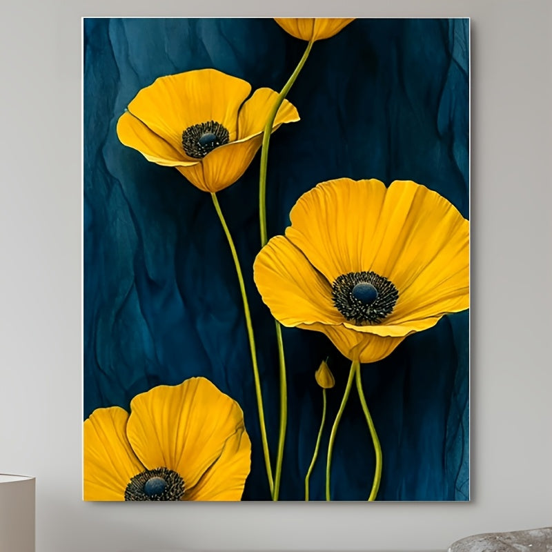 Vibrant Yellow Poppy DIY Paint By Numbers Kit Wall Art