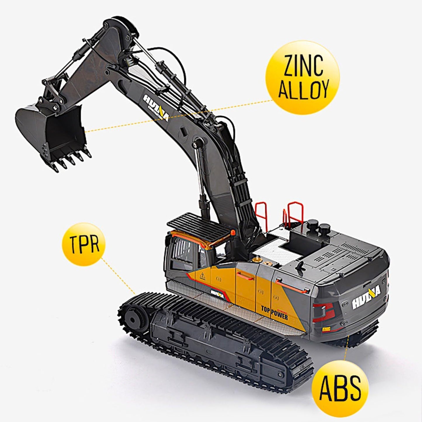 Alloy RC Crawler Excavator 1/14 Scale with Lights and Sound