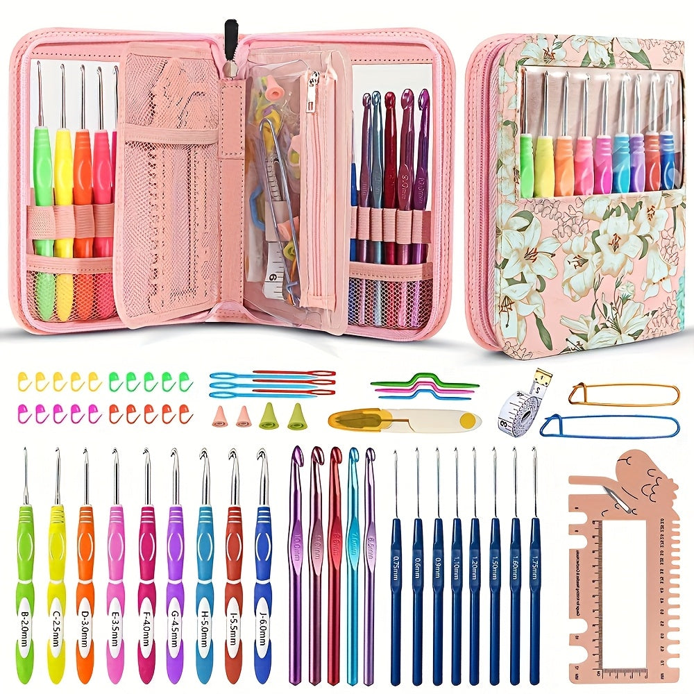 Beginner Crochet Kit With Yarn And Soft Handle Tools