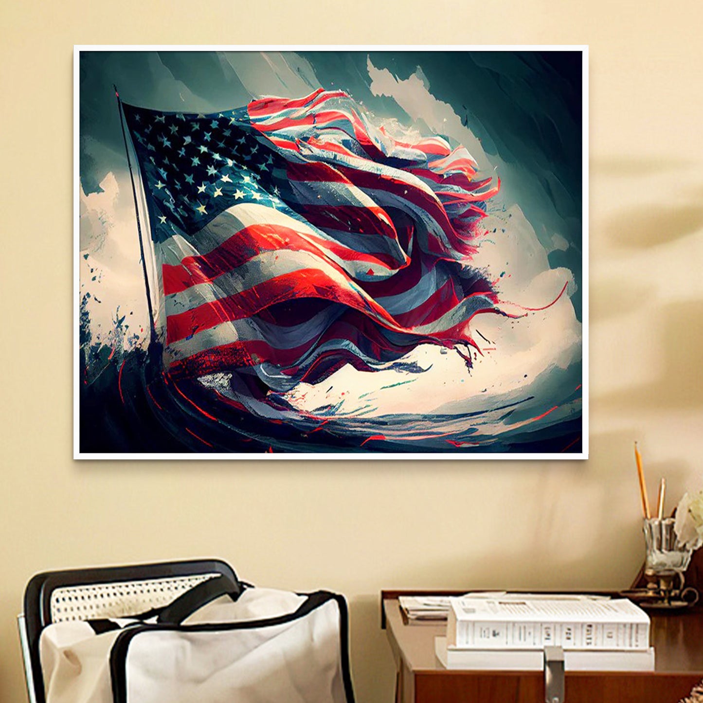 Paint By Numbers Kit For Adults 50x40cm Easy Flag Design