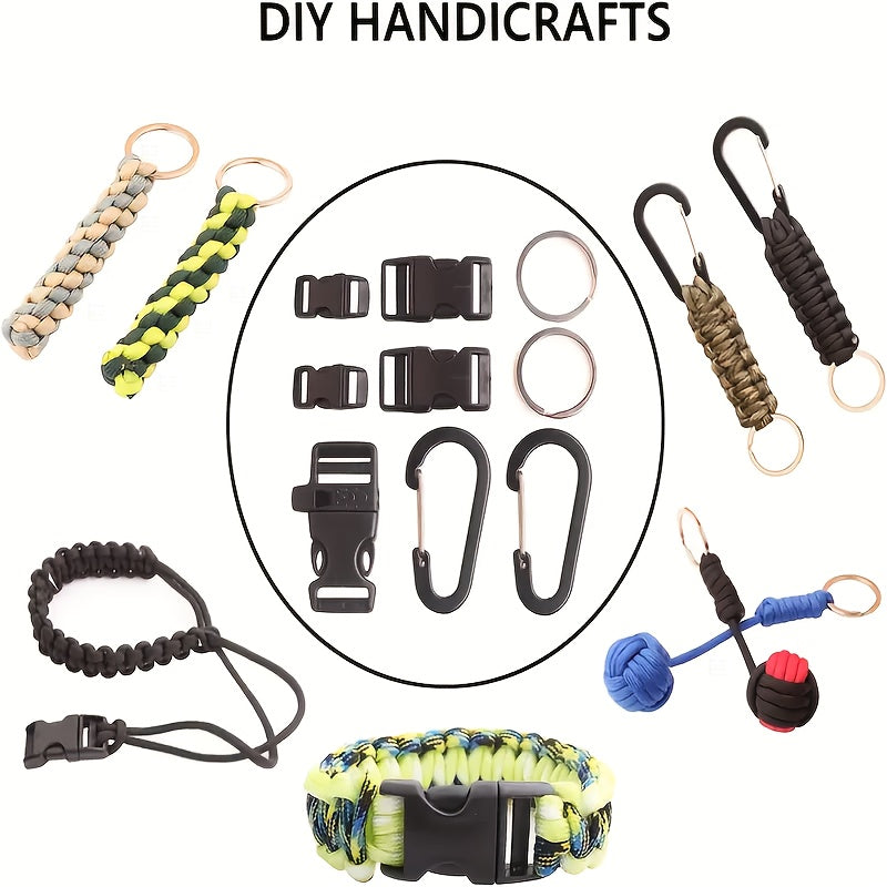 Multi Handmade Set 5 Buckle Types Nylon Rope DIY Bracelets