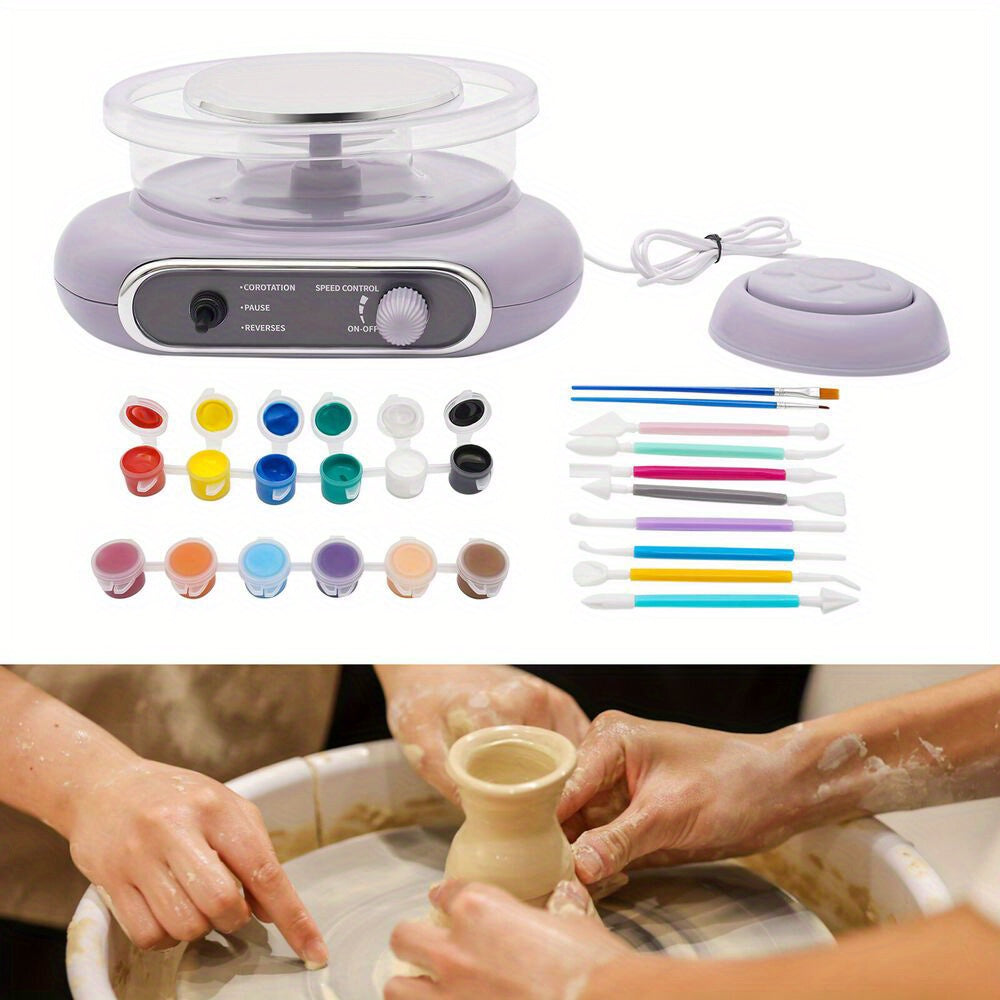 Electric Adjustable Speed Pottery Machine Mini Clay Kit