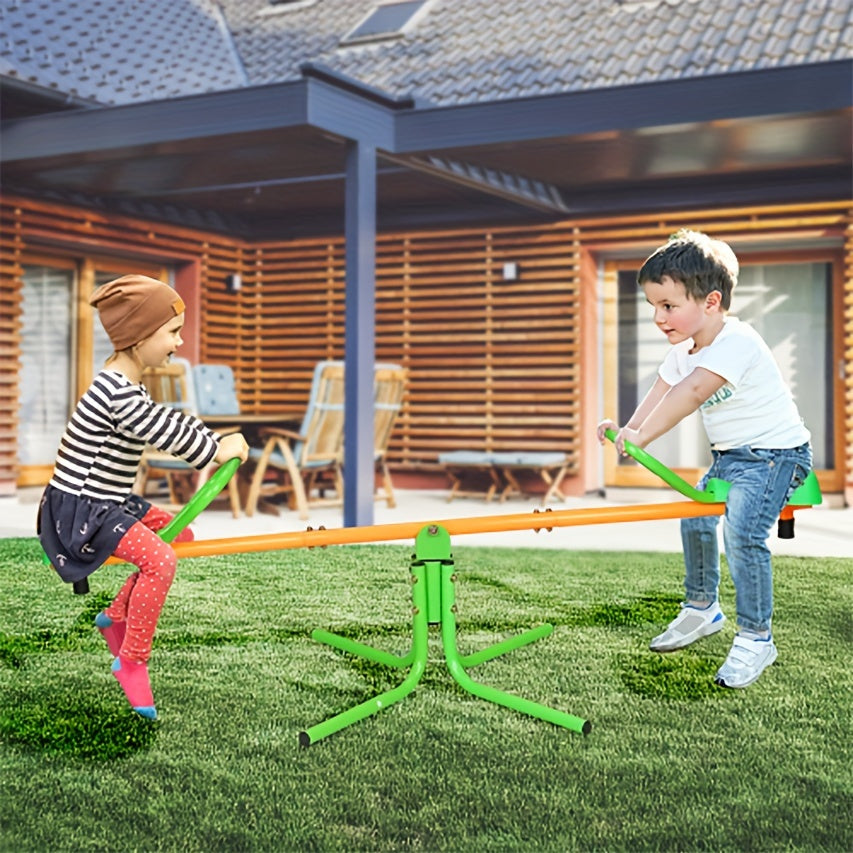 2-In-1 Metal Rocking Seesaw With 360 Rotation Backyard