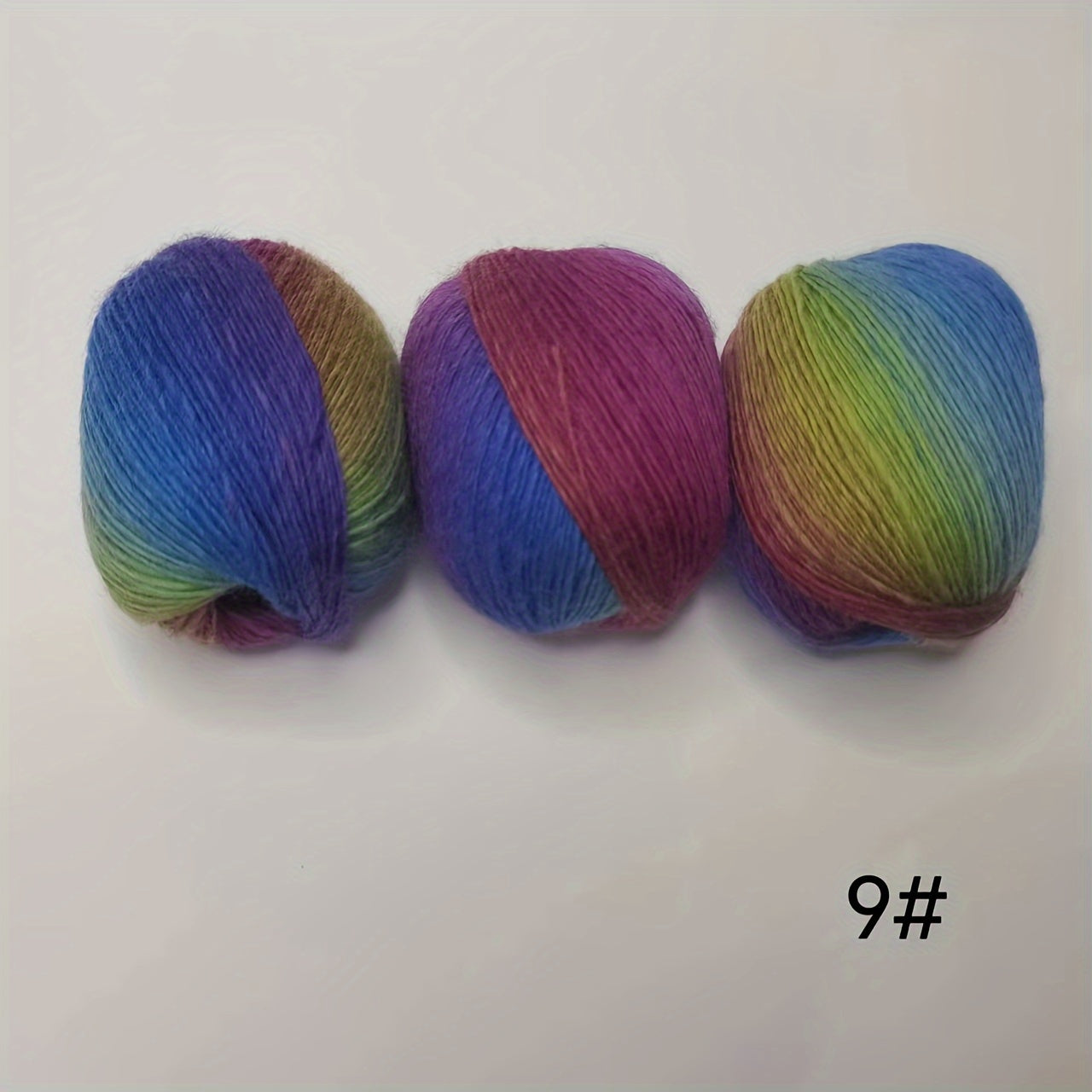 Rainbow Hand Spun 100 Percent Wool Yarn 3 Pack Knitting