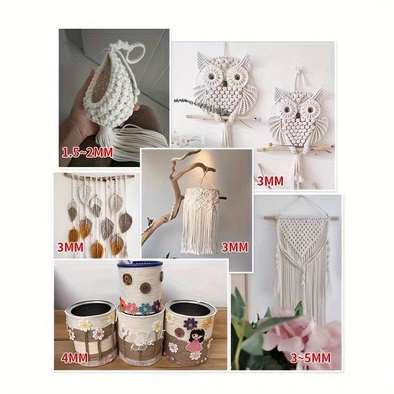 Bohemian Lace Owl Wall Ornament Set White Nylon Handwoven