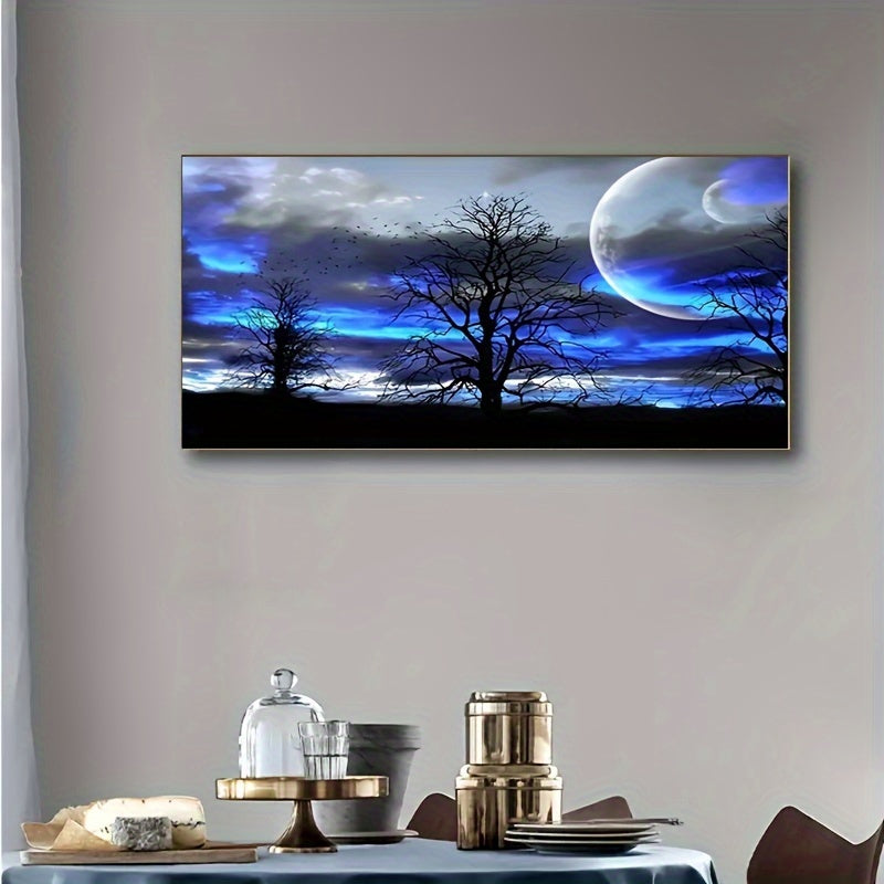 Moon Tree 5D Diamond Painting Kit Round Drill Wall Decor