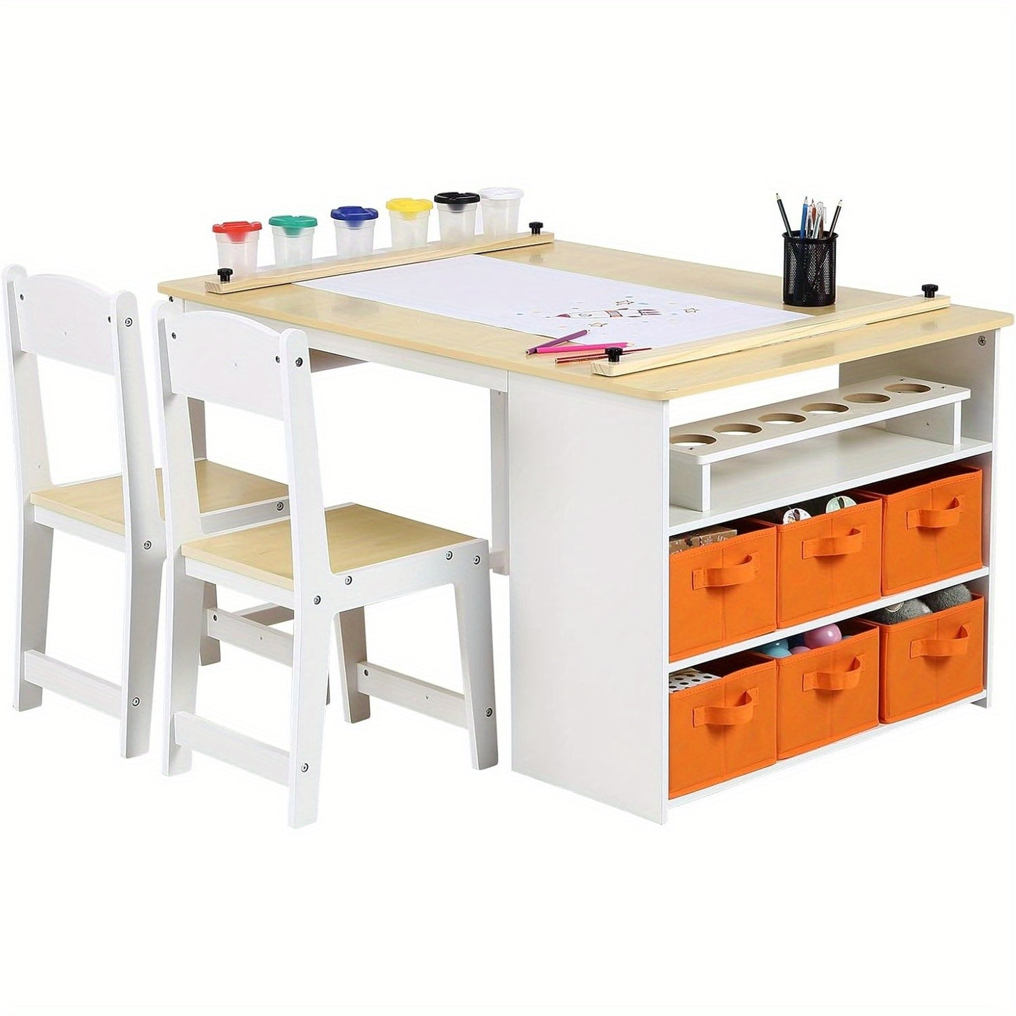 Cuties 4-in-1 Craft Table with Chair and Organizer