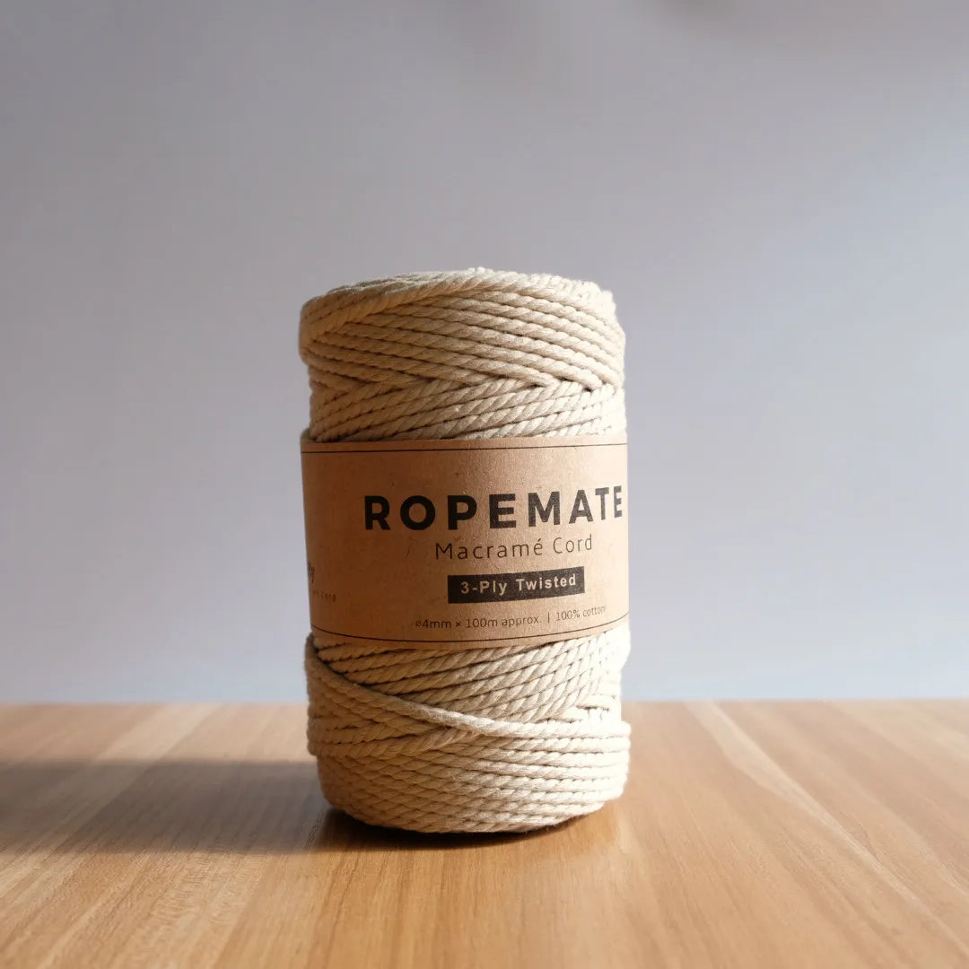 RopeMate Premium Soft Cotton Cord for DIY Macrame Bags 4MM 100M