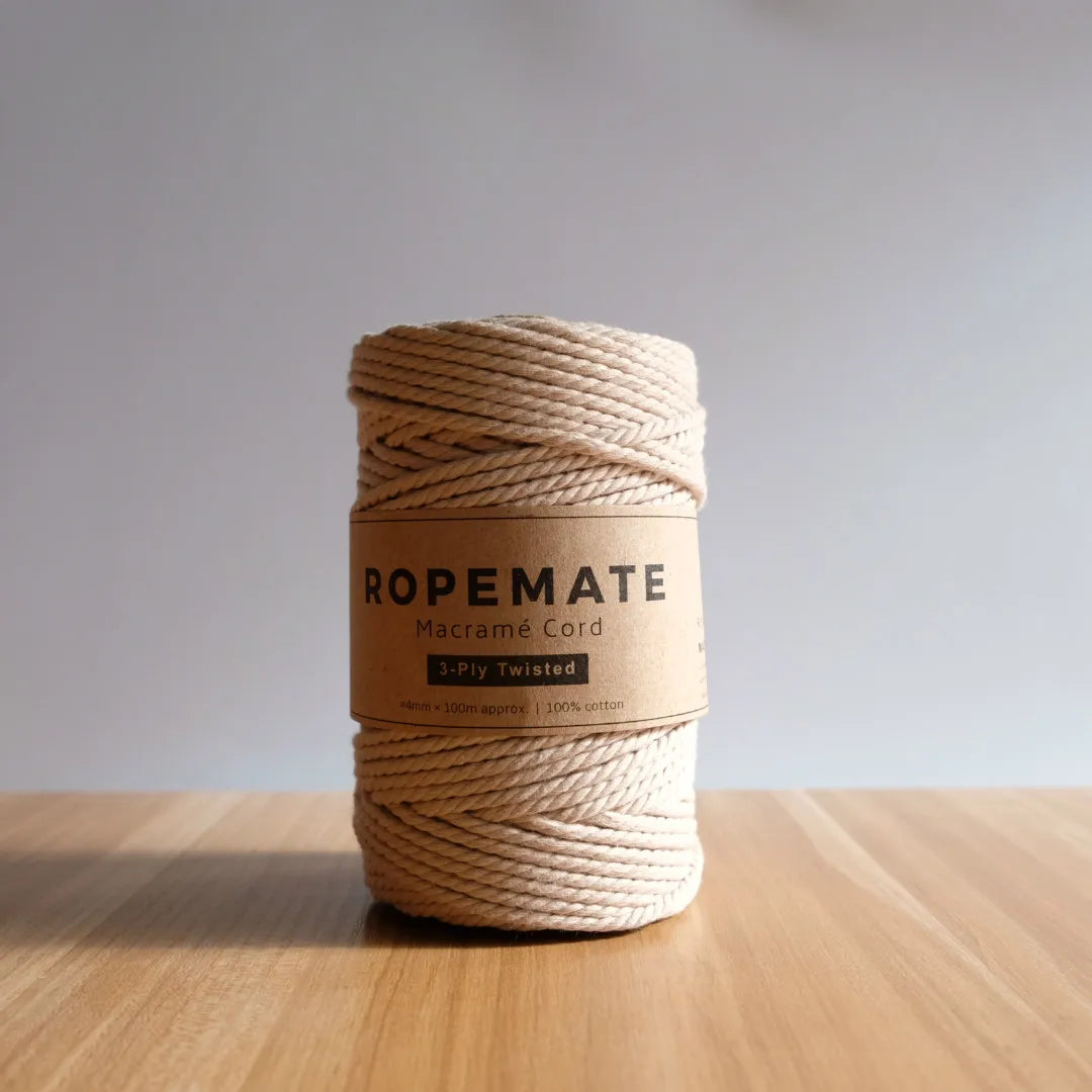 RopeMate Premium Soft Cotton Cord for DIY Macrame Bags 4MM 100M