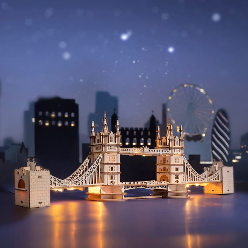 Robotime 3D Wood Puzzle London Tower Bridge Model Kit