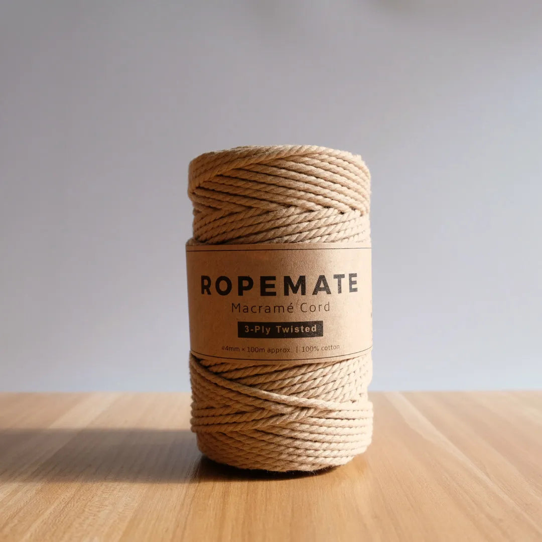 RopeMate Premium Soft Cotton Cord for DIY Macrame Bags 4MM 100M