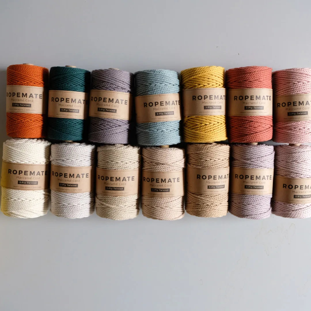 RopeMate Premium Soft Cotton Cord for DIY Macrame Bags 4MM 100M