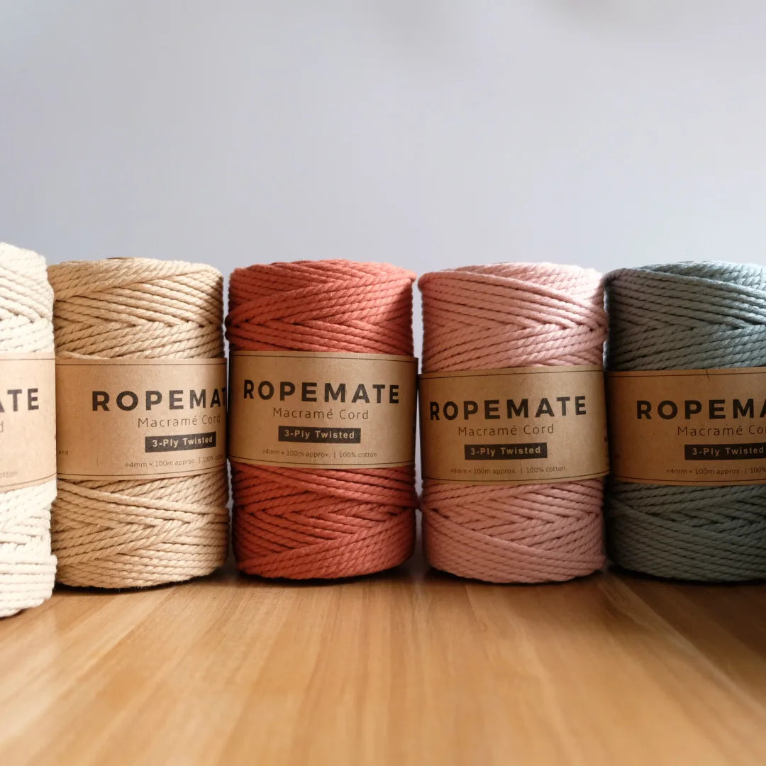 RopeMate Premium Soft Cotton Cord for DIY Macrame Bags 4MM 100M