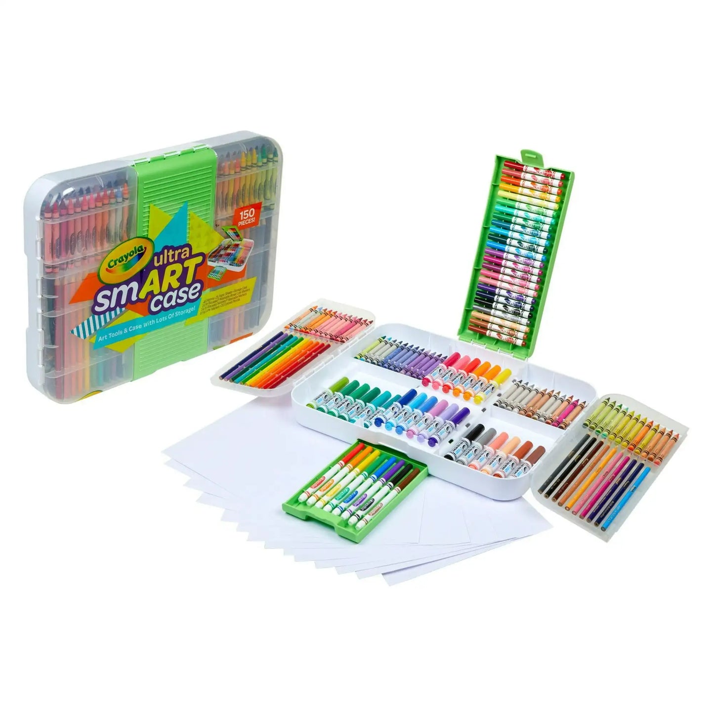 Crayola Ultra Smart Case Markers and Crayons Arts and Crafts Set