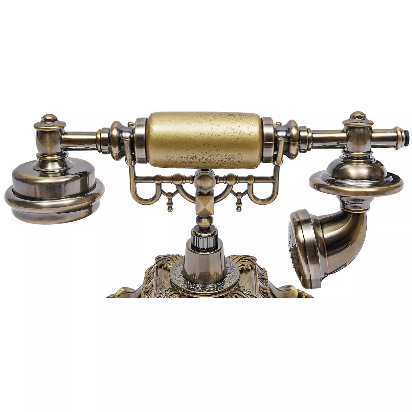 European Style Antique Rotary Dial Desk Phone in Gold