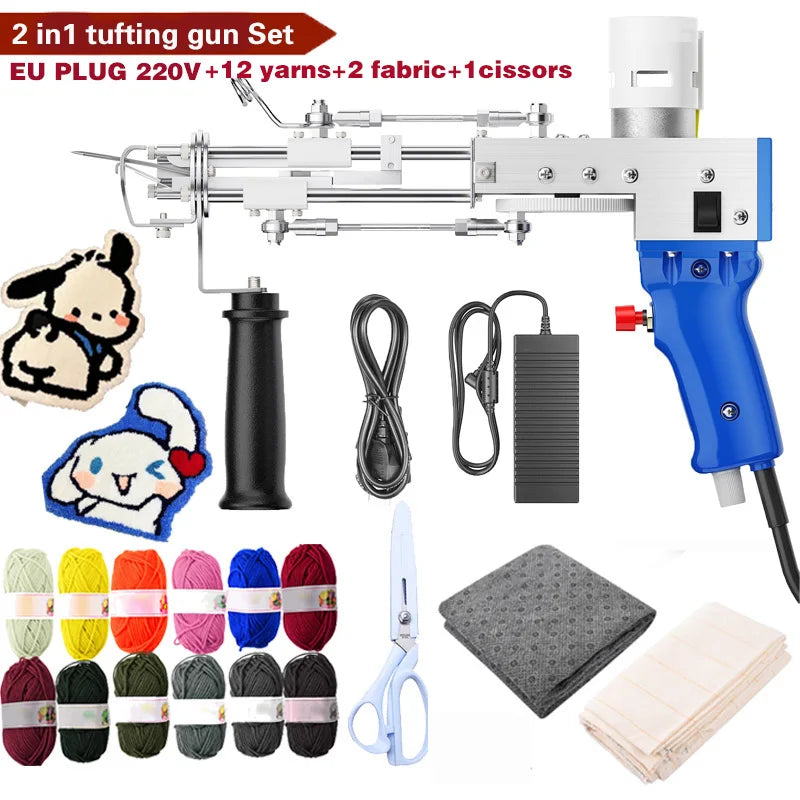 2 in 1 Tufting Gun Set with Carpet Trimmer for Rug Making