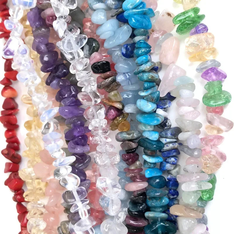 Natural Irregular Gravel Crystal Quartz Beads for Jewelry Making